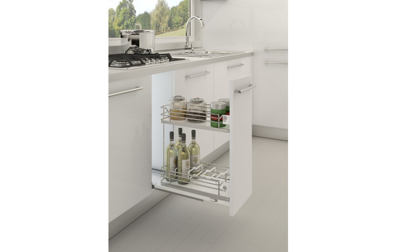 Pullout Rack with Bottle Separation Kit - Large Capacity