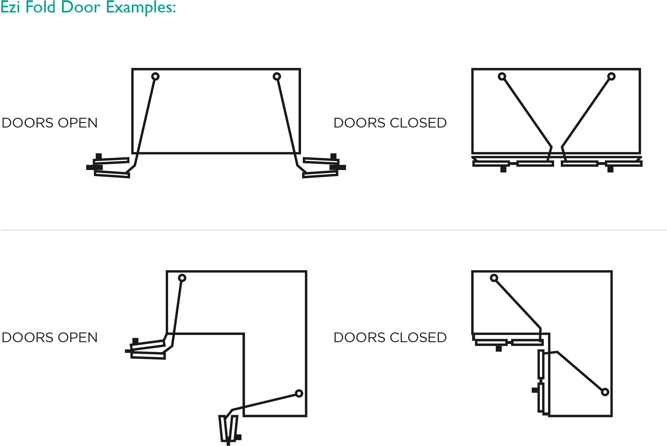 Ezi Fold Door Control Arms | Enko - Smart Systems For Design Interiors